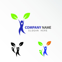 leaf  logo design, vector illustration perfect for everyone, comunity, farm, online shop and company