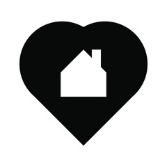 Home icon illustration vector color black. Editable color. Black silhouette. Suitable for logos, icons, userinterface, etc