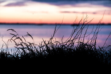 Sonnenuntergang am Strand Struckkamp auf Fehmarn