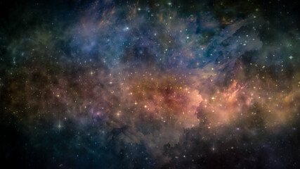 Colourful  Deep Space Nebular Stary Galaxy Background