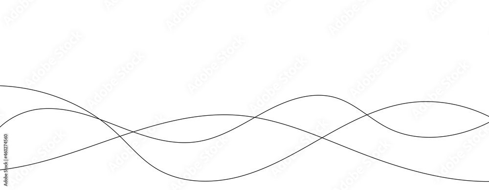 Canvas Prints thin line wavy abstract vector background. curve wave seamless pattern. line art striped graphic tem