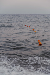 Seaside in the evening in cloudy weather