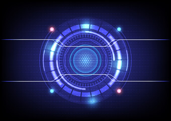 Vector New Technology Cycle Ball and Abstract blue Background