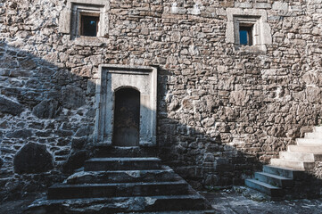 Naklejka premium Ancient masonry, decorative background