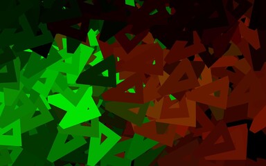 Dark Green, Red vector pattern with polygonal style.