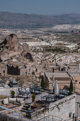 Naklejka premium amazing view from bar terrace in cappadocia
