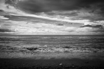 storm clouds over the sea
