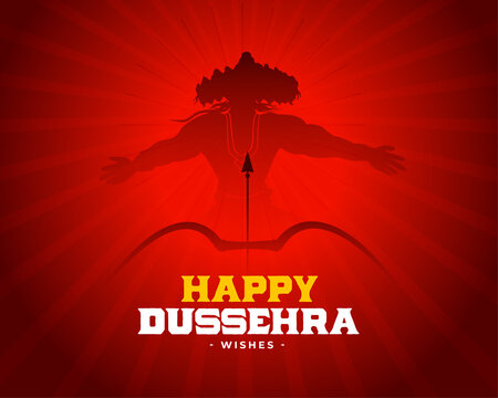 happy dusshera festival red card design