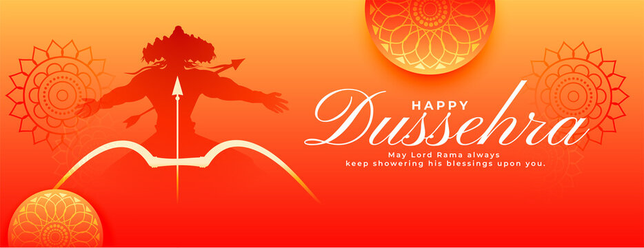 traditional happy dussehra festival banner design