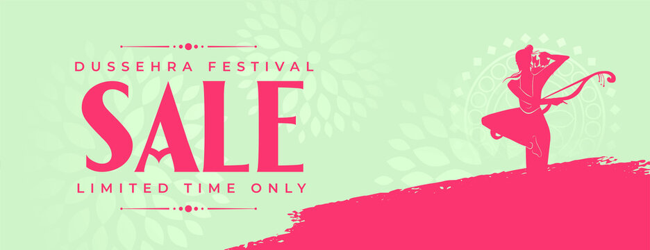 happy dussehra festival sale banner design