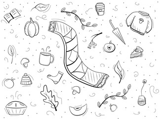 doodle on the autumn theme