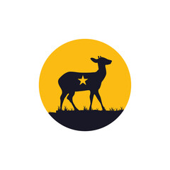 Illustration Vector Graphic of Star Deer Logo. Perfect to use for Technology Company
