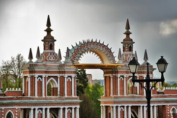 Obraz premium Architecture of Tsaritsyno park in Moscow. Popular landmark.