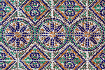 Ancient mosaic colorful patterns