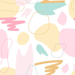 Abstract seamless pattern with shapes
