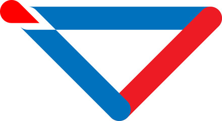 Logo triangle blue red