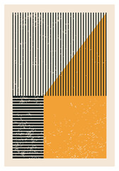 Minimal 20s geometric design posters, vector template