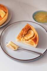 Slice of autumn Apple pie