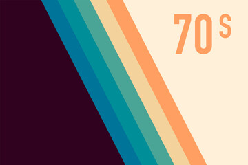 70s, 1970 abstract vector stock retro lines background. Vector illustration