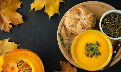 Autumn vegan soup