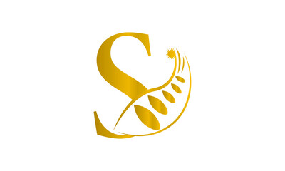 Premium vector initial letter S florish typography logo design