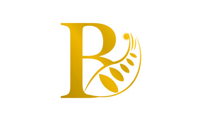 Premium vector initial letter B florish typography logo design