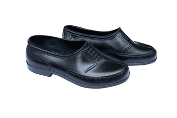 Black rubber farmer shoes