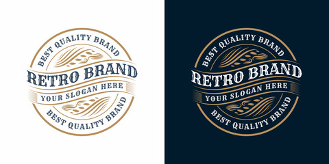 Vintage ornamental vector with floral ornament Suitable for whiskey, liquor, beer, brewery, wine, barber shop, coffee shop, tattoo studio, salon, boutique, hotel, shop signage engraving illustration