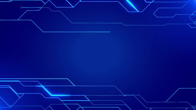 4K 3D Futuristic motherboard circuit Loop animation background. Printed circuit board PCB. Learning computer. Visualization Machine Learning, Computer Technology, Science for logo or text.