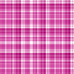 Seamless pattern in white and bright pink colors for plaid, fabric, textile, clothes, tablecloth and other things. Vector image.
