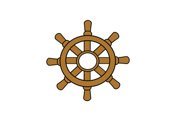 wheel, illustration, vector, icon, ship, symbol, sea, gear, nautical, captain, boat, 3d, vintage, direction, sign, sailing, business, water, marine, circle, anchor, equipment, art, steering, travel