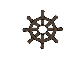 wheel, illustration, vector, icon, ship, symbol, sea, gear, nautical, captain, boat, 3d, vintage, direction, sign, sailing, business, water, marine, circle, anchor, equipment, art, steering, travel