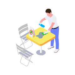 Fototapeta premium Sanitizing Isometric Icon
