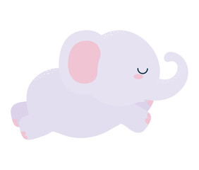baby purple elephant