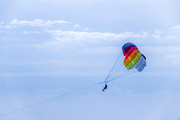 parasailing under the sea