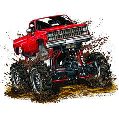racing car isolated on white background. Monster Truck. vector illustration. © wendy