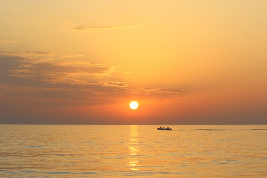 sunset over the sea