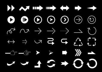 色々な矢印イラストのセット