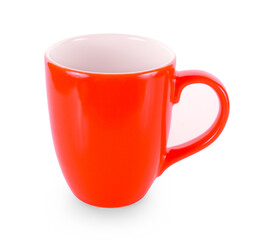 white ceramic cup on white background