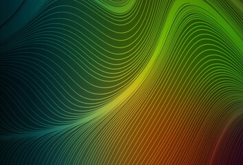 Dark Green, Red vector background with stright stripes.