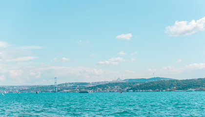 Landscape Istanbul city views, concept of vacation in Turkey. New places for trip. Ideas for journey