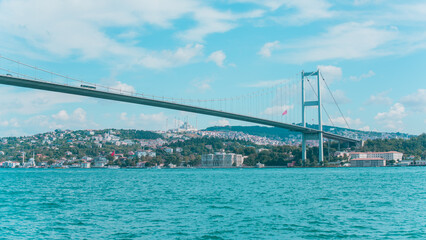 Landscape Istanbul city views, concept of vacation in Turkey. New places for trip. Ideas for journey