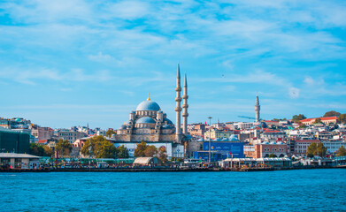 Fototapeta premium Landscape Istanbul city views, concept of vacation in Turkey. New places for trip. Ideas for journey
