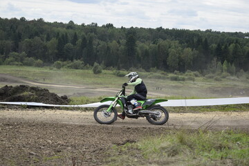 motocross rider on a motorcycle