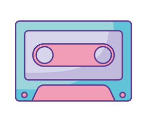 Obraz premium blue cassette design