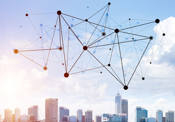 Modern city and social net as concept for global networking