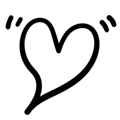 Heart doodle, Valentine's day element 