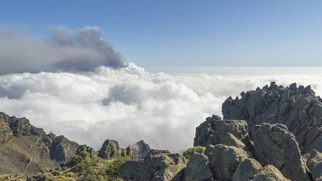 Caldera de Taburiente - Passatwolken und Vulkanasche