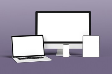 Responsive screen mockup