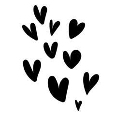 Heart doodle, Valentine's day element 
